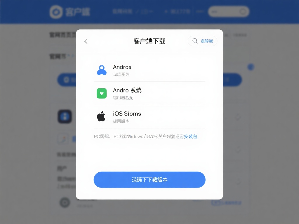 第二步：选择下载版本
在官网首页明确标示“客户端